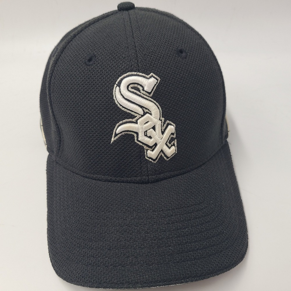 Chicago White Sox Hat Fitted S-M‎ New Era 39Thirty Black White Batting Practice